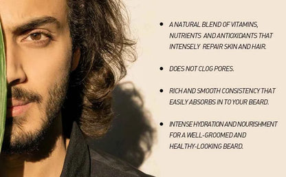 LOCKMIO Natural Shea Butter Beard Blam Wax 4pcs Set Moisturizing Smoothing Soften Styling Professional Beard Care Cream